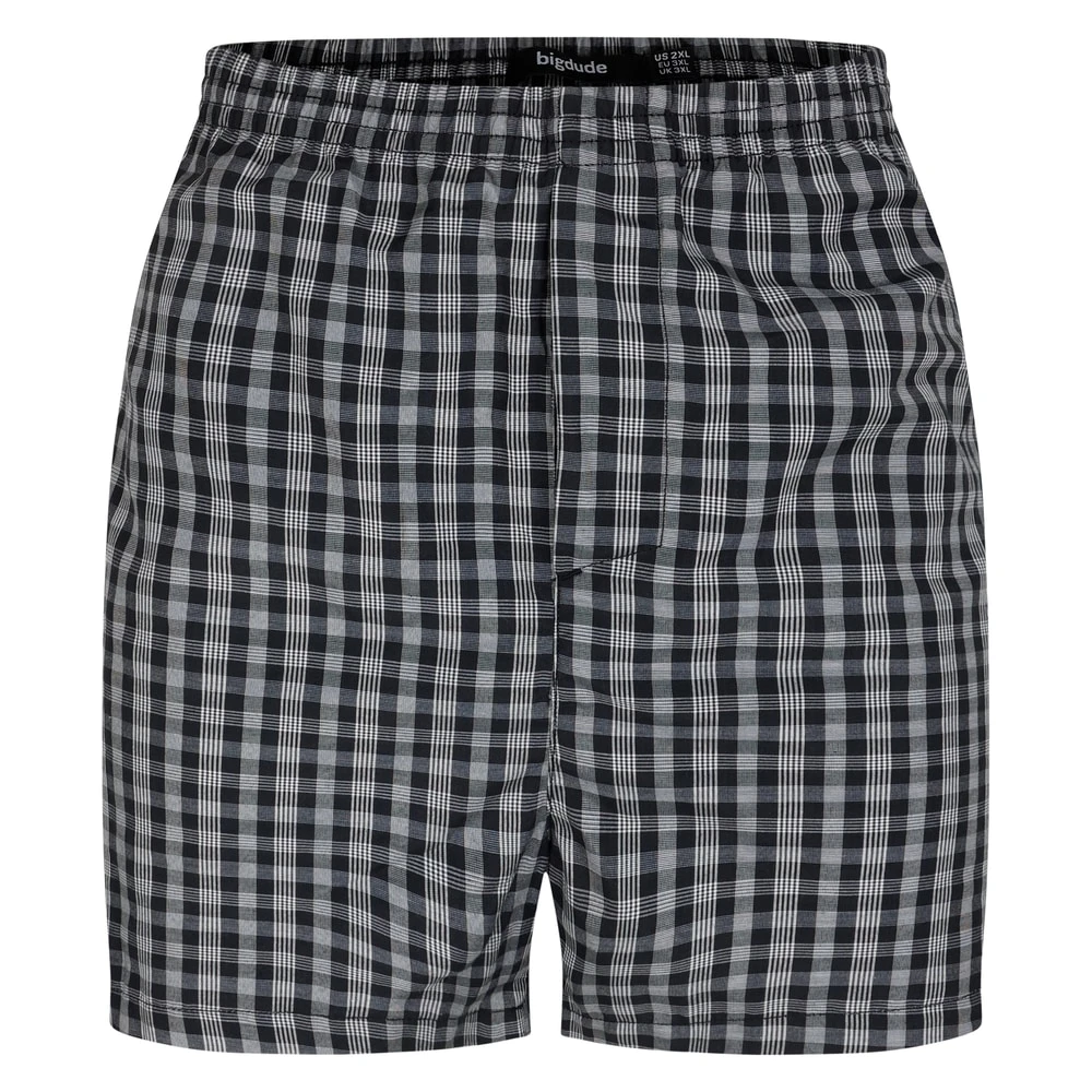 Bigdude 3 Pack Woven Boxer Shorts Navy 2 Bigdude 3 Pack Woven Boxer Shorts Navy - Image 2