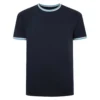 Bigdude Contrast Tipped T-Shirt Navy