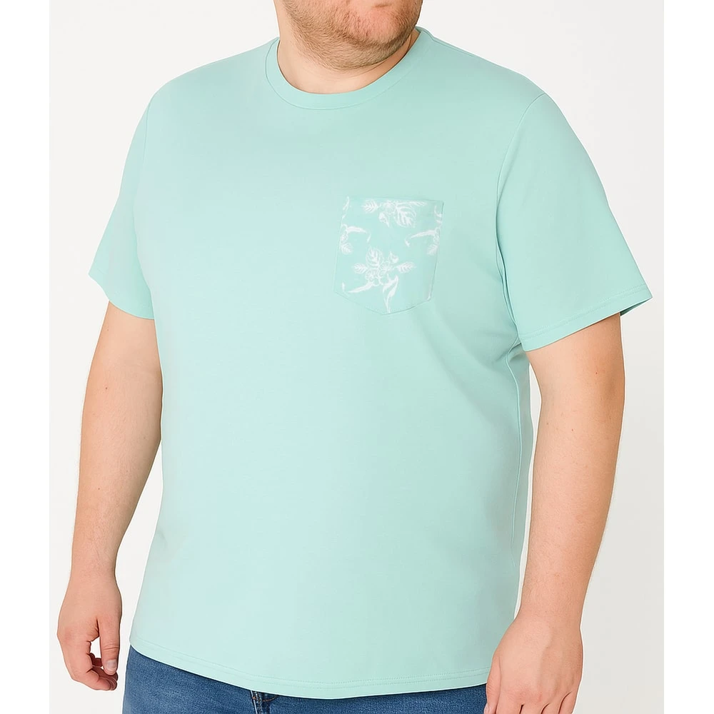 Bigdude Pocket Print T-Shirt Mint Green 6 Bigdude Pocket Print T-Shirt Mint Green - Image 6
