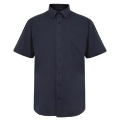 Bigdude Classic Short Sleeve Poplin Shirt Navy