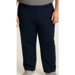 Bigdude Elasticated Waist Every Day Trousers Navy -Big Dude Clothing Shop fd9f6a12 life2 us24tr04 02 navy