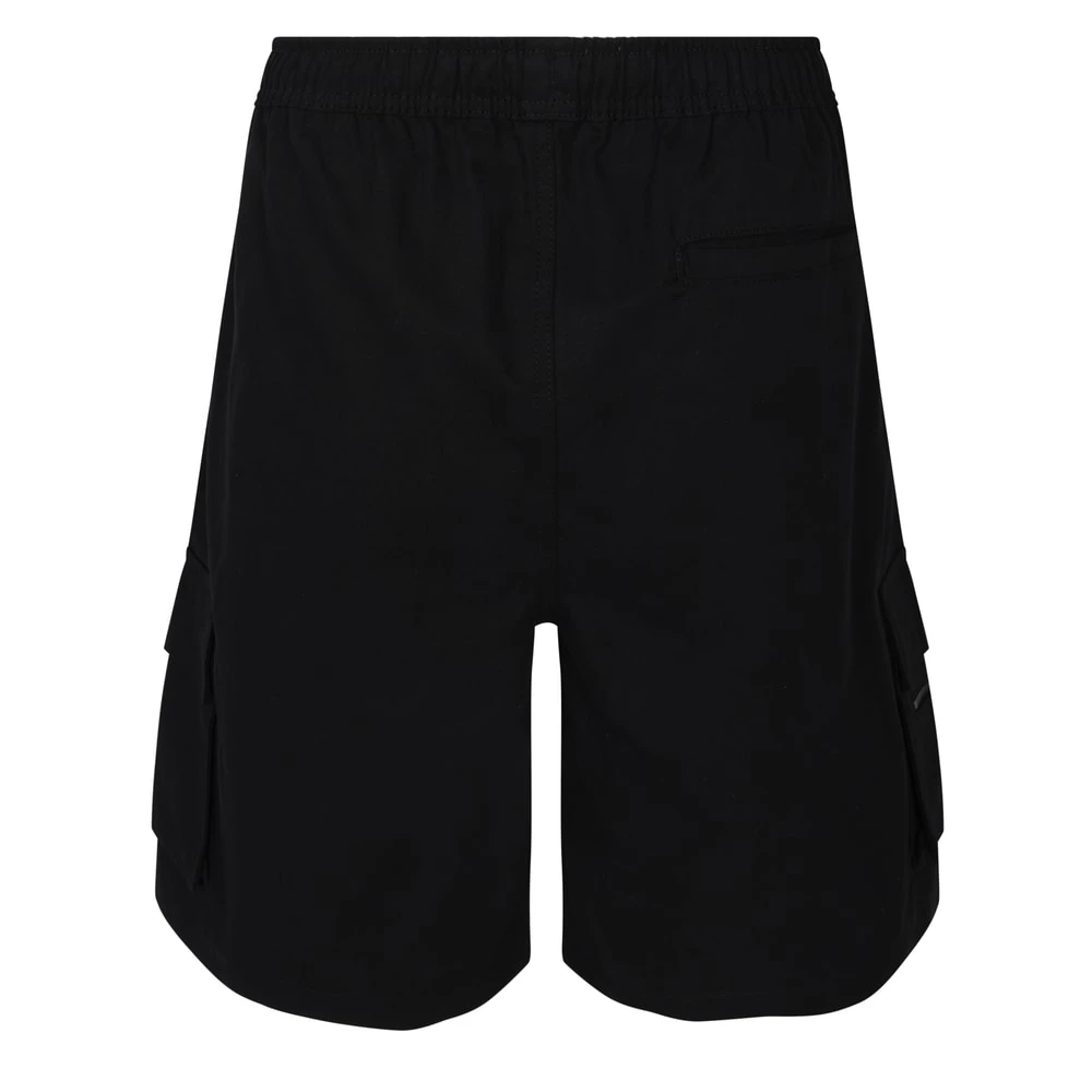 Bigdude Elasticated Waist Zip Pocket Cargo Shorts Black 3 Bigdude Elasticated Waist Zip Pocket Cargo Shorts Black - Image 3