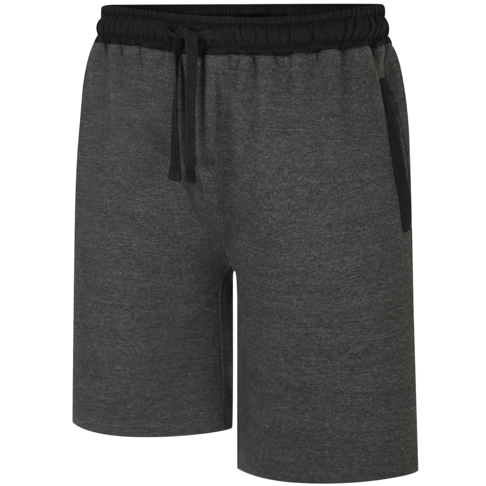 Bigdude Contrast Sweat Shorts Charcoal Marl 2 Bigdude Contrast Sweat Shorts Charcoal Marl - Image 2