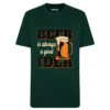 Bigdude Beer Print T-Shirt Green