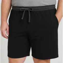 Bigdude Contrast Sweat Shorts Black -Big Dude Clothing Shop ff17b6c6 lie1 us19sh05 01 black