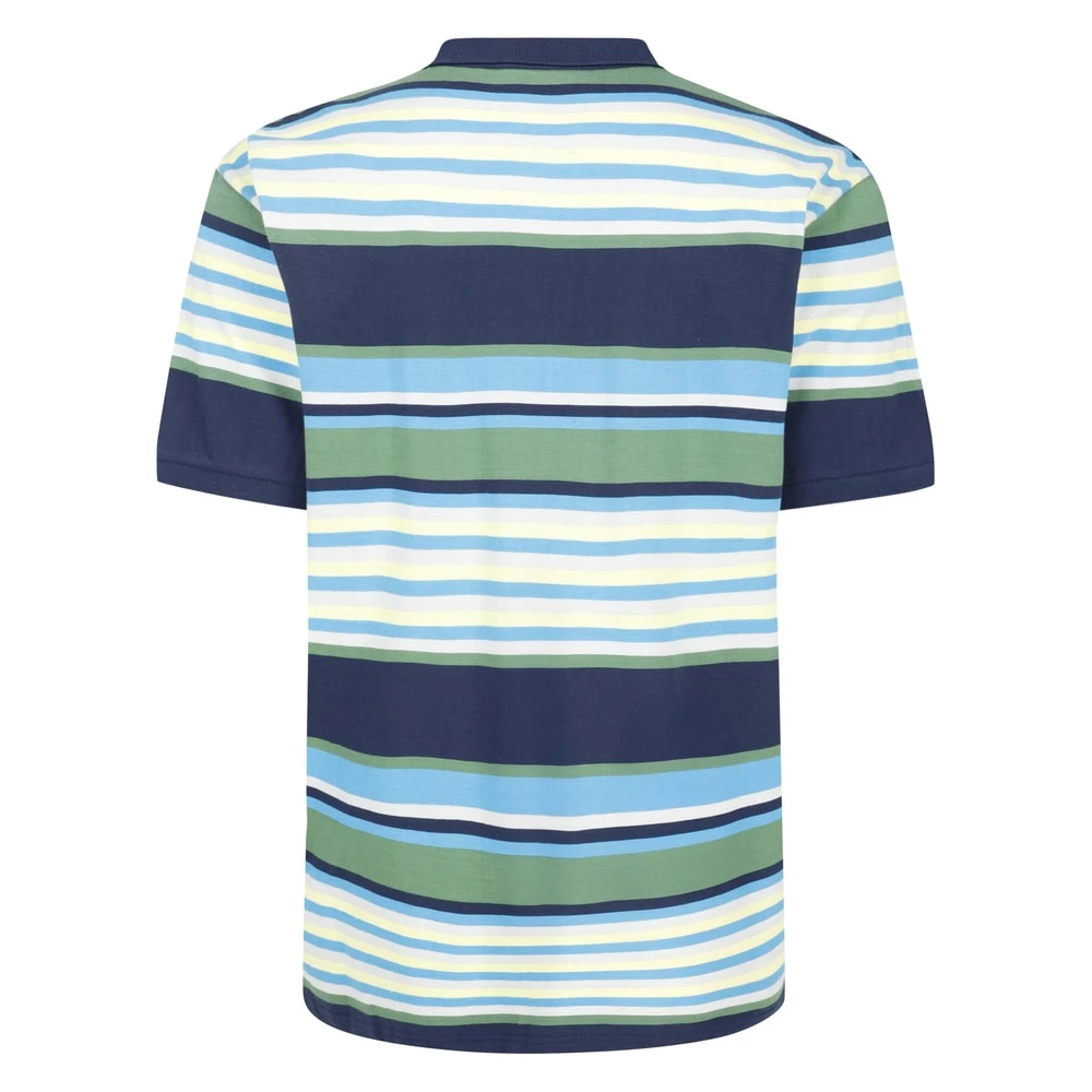 Bigdude Summer Stripe Polo Navy 2 Bigdude Summer Stripe Polo Navy - Image 2
