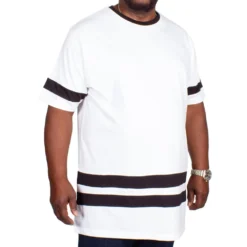 Bigdude Contrast Stripe T-Shirt White