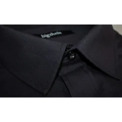 Bigdude Classic Short Sleeve Poplin Shirt Black -Big Dude Clothing Shop img 0441 2