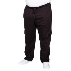 Bigdude Straight Leg Cargo Joggers Black