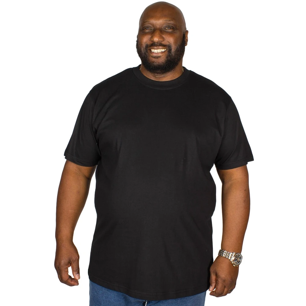 Bigdude Plain Crew Neck T-Shirt Black 3 Bigdude Plain Crew Neck T-Shirt Black - Image 3