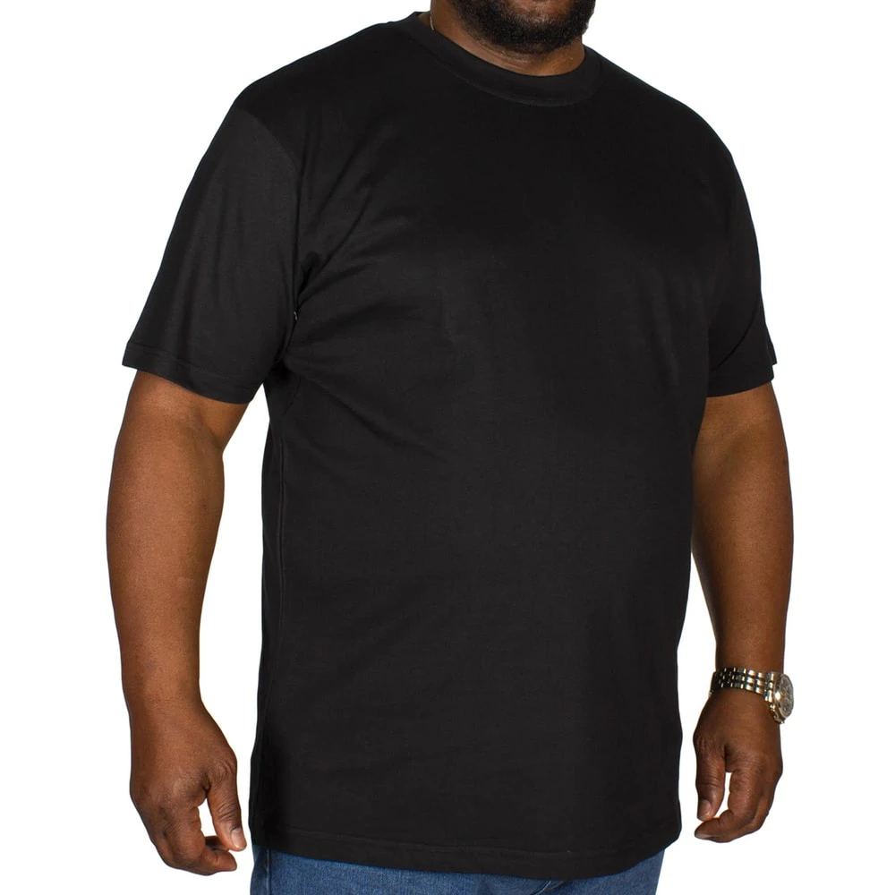 Bigdude Plain Crew Neck T-Shirt Black 1 Bigdude Plain Crew Neck T-Shirt Black