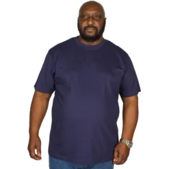 Bigdude Plain Crew Neck T-Shirt Navy -Big Dude Clothing Shop img 1532 clipped rev 1