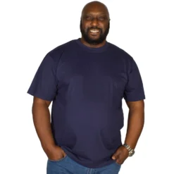 Bigdude Plain Crew Neck T-Shirt Navy -Big Dude Clothing Shop img 1539 clipped rev 1 2
