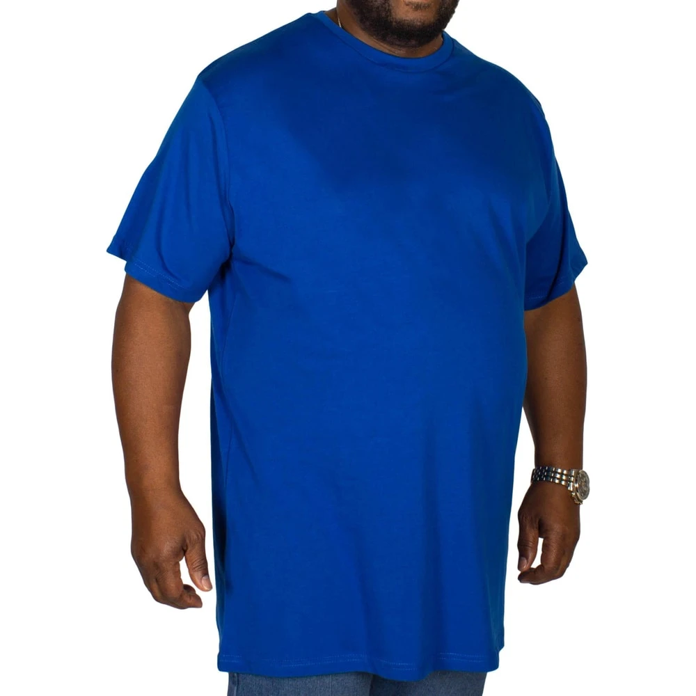 Bigdude Plain Crew Neck T-Shirt Royal Blue 1 Bigdude Plain Crew Neck T-Shirt Royal Blue