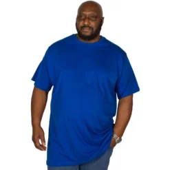 Bigdude Plain Crew Neck T-Shirt Royal Blue 9 Bigdude Plain Crew Neck T-Shirt Royal Blue -Big Dude Clothing Shop img 2393 clipped rev 1