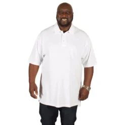 Bigdude Plain Polo Shirt White -Big Dude Clothing Shop img 3851 clipped rev 1