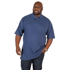 Bigdude Plain Polo Shirt Denim -Big Dude Clothing Shop img 3861 clipped rev 1