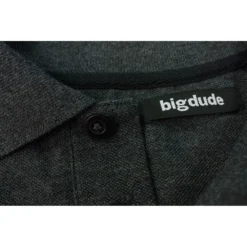 Bigdude Plain Polo Shirt- Charcoal -Big Dude Clothing Shop img 4009
