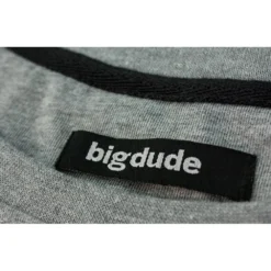 Bigdude Plain Crew Neck T-Shirt Grey -Big Dude Clothing Shop img 4028