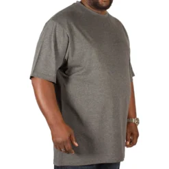 Bigdude Plain Crew Neck T-Shirt Charcoal -Big Dude Clothing Shop img 4902 clipped rev 1 1