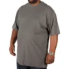 Bigdude Plain Crew Neck T-Shirt Charcoal