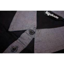Bigdude Contrast Jersey Polo Shirt Black -Big Dude Clothing Shop img 5742 2