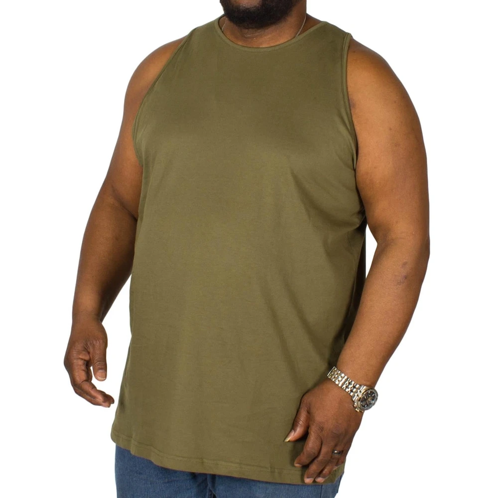 Bigdude Plain Vest Olive 2 Bigdude Plain Vest Olive - Image 2