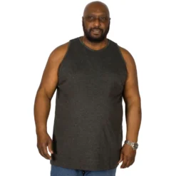 Bigdude Plain Vest Charcoal -Big Dude Clothing Shop img 6247 clipped rev 1