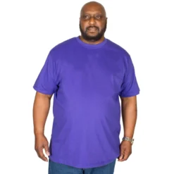 Bigdude Plain Crew Neck T-Shirt Violet 9 Bigdude Plain Crew Neck T-Shirt Violet -Big Dude Clothing Shop img 6339 clipped rev 1 2