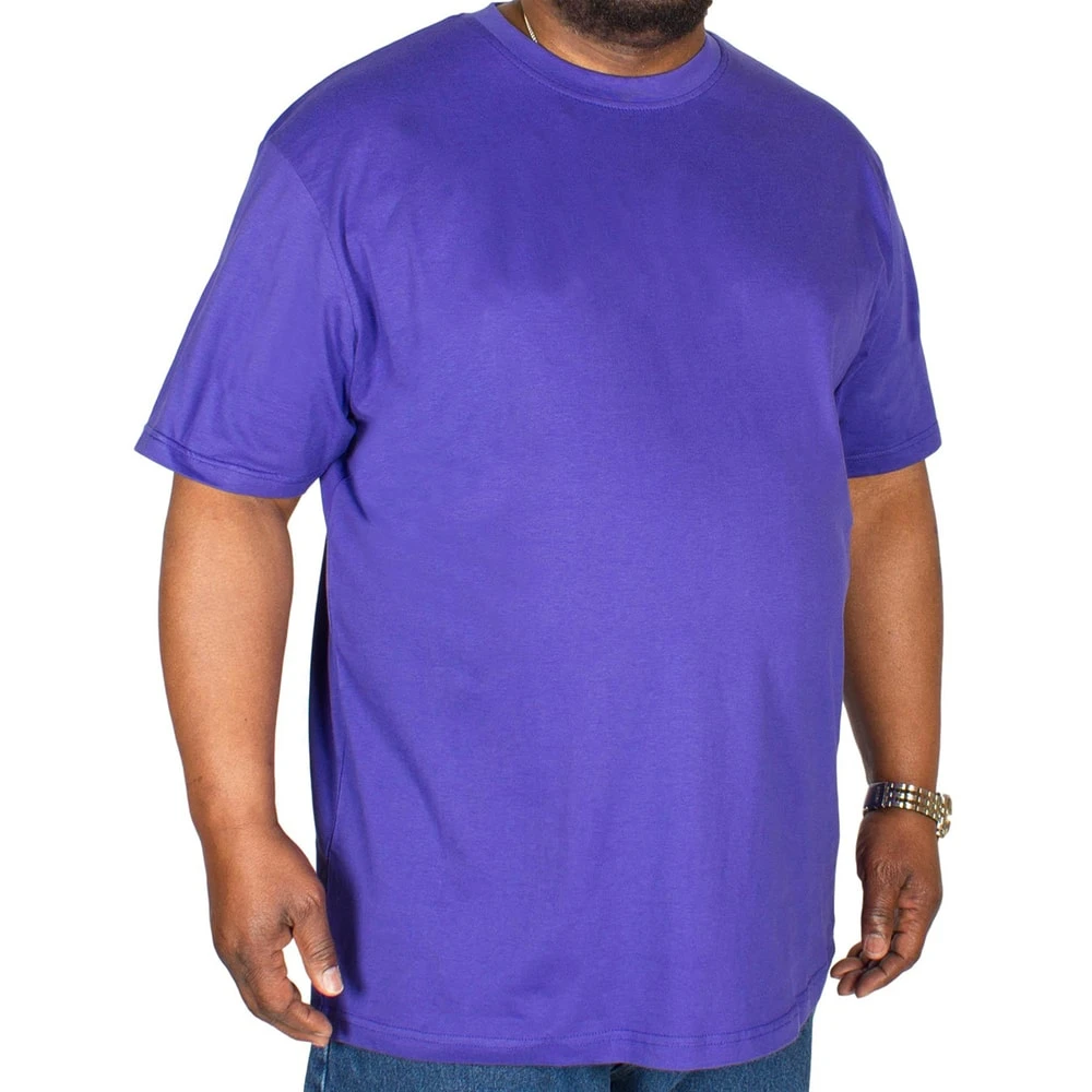 Bigdude Plain Crew Neck T-Shirt Violet 2 Bigdude Plain Crew Neck T-Shirt Violet - Image 2