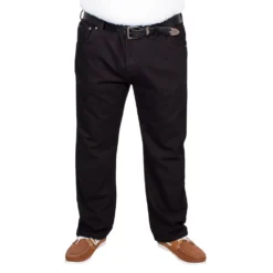 Bigdude Elasticated Waist Jeans Black -Big Dude Clothing Shop img 7015 clipped rev 1 1