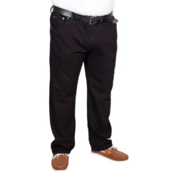 Bigdude Elasticated Waist Jeans Black -Big Dude Clothing Shop img 7016 clipped rev 1 1