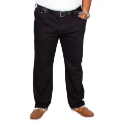 Bigdude Elasticated Waist Jeans Black -Big Dude Clothing Shop img 7018 clipped rev 1