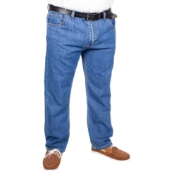 Bigdude Elasticated Waist Jeans Mid Wash -Big Dude Clothing Shop img 7028 clipped rev 1 1