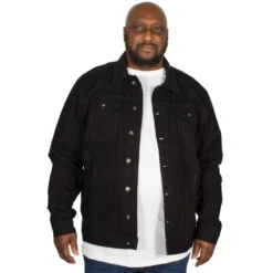 Bigdude Classic Denim Jacket Black -Big Dude Clothing Shop img 7736 clipped rev 1