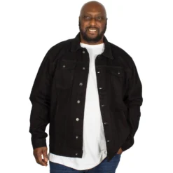 Bigdude Classic Denim Jacket Black -Big Dude Clothing Shop img 7739 clipped rev 1 1