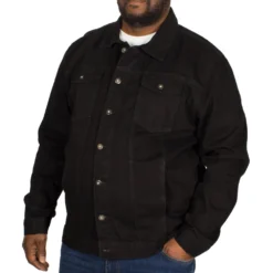 Bigdude Classic Denim Jacket Black -Big Dude Clothing Shop img 7745 clipped rev 1