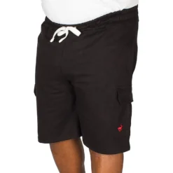 Bigdude Fleece Cargo Shorts Black -Big Dude Clothing Shop img 8763 clipped rev 1 1 1 1
