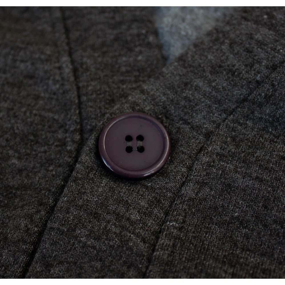 Bigdude Brushed Fleece Cardigan Charcoal 4 Bigdude Brushed Fleece Cardigan Charcoal - Image 4