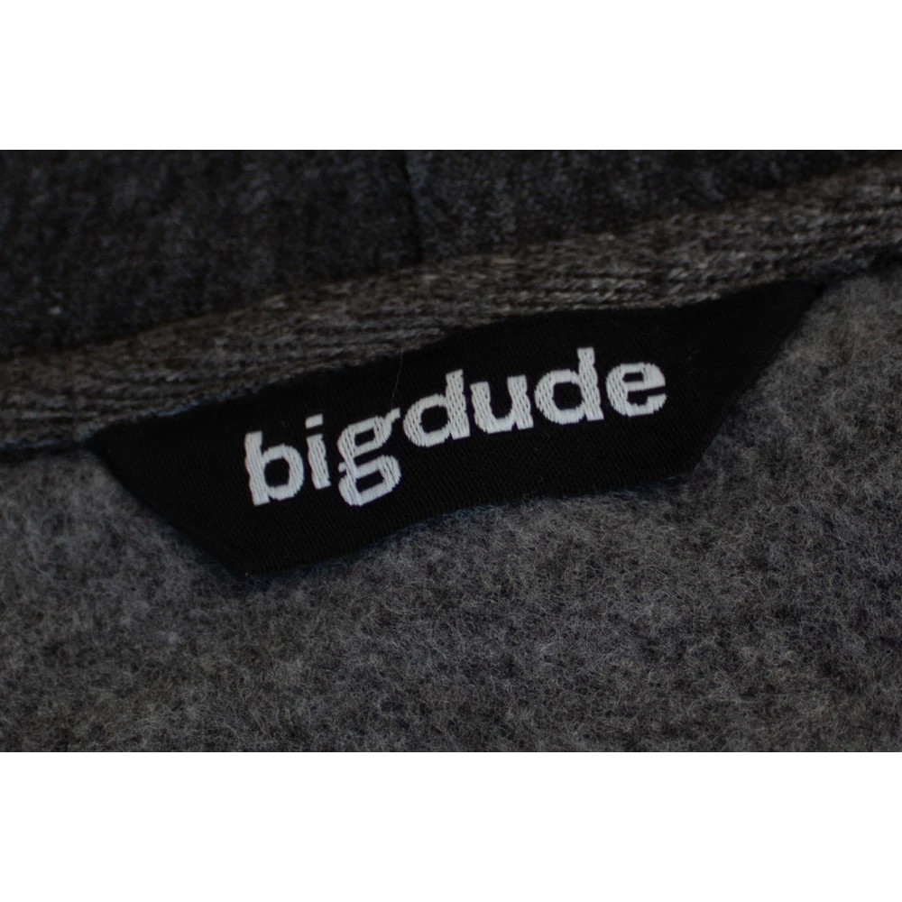 Bigdude Brushed Fleece Cardigan Charcoal 3 Bigdude Brushed Fleece Cardigan Charcoal - Image 3