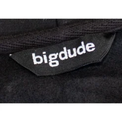 Bigdude Brushed Fleece Cardigan Black -Big Dude Clothing Shop img 9859 1