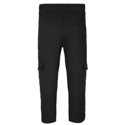 Bigdude Straight Leg Cargo Joggers Black -Big Dude Clothing Shop jogger with pockets black back