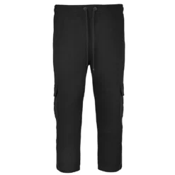 Bigdude Straight Leg Cargo Joggers Black -Big Dude Clothing Shop jogger with pockets black front