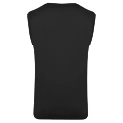 Bigdude Plain Sleeveless T-Shirt Black 9 Bigdude Plain Sleeveless T-Shirt Black -Big Dude Clothing Shop plain tee w o sleeve black 3