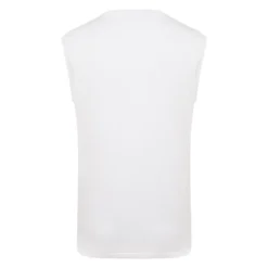 Bigdude Plain Sleeveless T-Shirt White 9 Bigdude Plain Sleeveless T-Shirt White -Big Dude Clothing Shop plain tee w o sleeve white 3