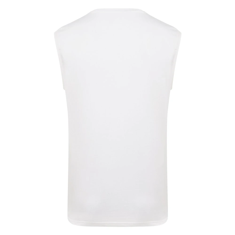 Bigdude Plain Sleeveless T-Shirt White 3 Bigdude Plain Sleeveless T-Shirt White - Image 3