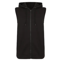 Bigdude Loop Back Sleeveless Hoody Black