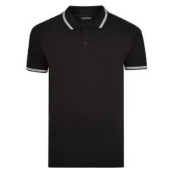 Bigdude Tipped Polo Shirt Black