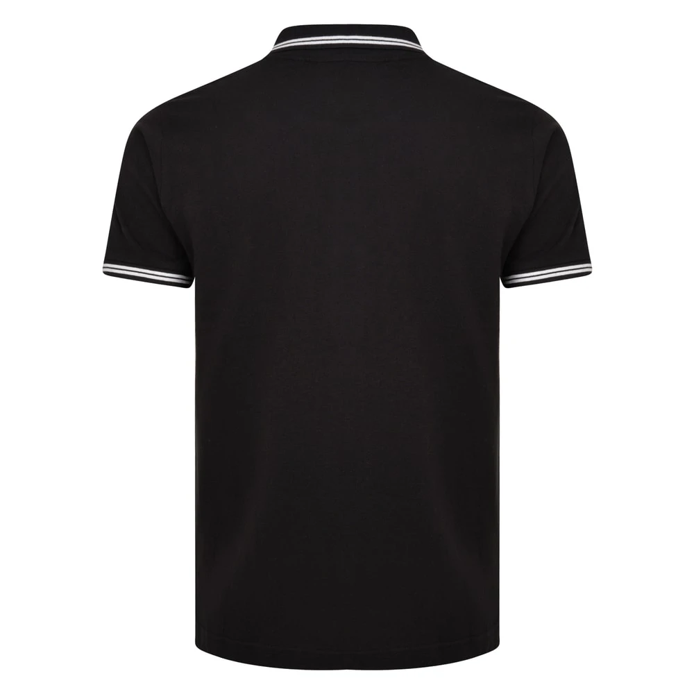 Bigdude Tipped Polo Shirt Black 3 Bigdude Tipped Polo Shirt Black - Image 3