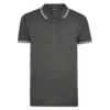 Bigdude Tipped Polo Shirt Charcoal
